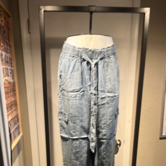 DENIM TENCEL BAGGY CARPENTER PANTS BY KYLA SEO - Picture 2 of 12